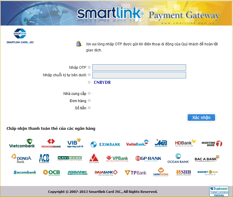 Hướng dẫn thanh toán bằng thẻ techcombank