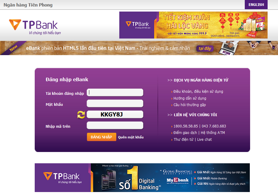 Hướng dẫn thanh toán sử dụng Tienphongbank